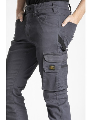 Jeans da lavoro JOB C: multitasche elasticizzato grigio