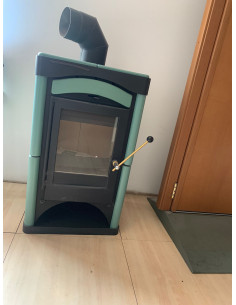 Stufa a legna BASIC verde IN OFFERTA 2