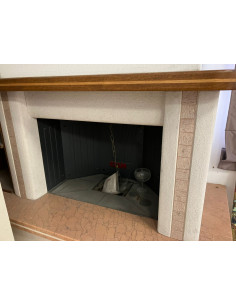 Caminetto Etruria angolare/6A completo rivestimento e focolare TGH+PGH