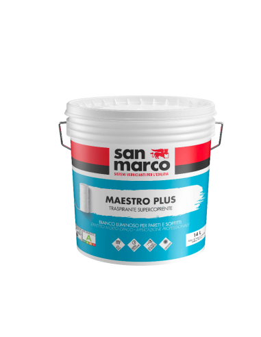 Idropittura traspirante supercoprente per interni - Maestro Plus