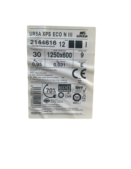 Pannelli URSA XPS ECO NIII-I ed ECO NR 20-100 mm